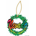 Nevada Wreath Ornament w/ Clear Mirrored Back (12 Square Inch)